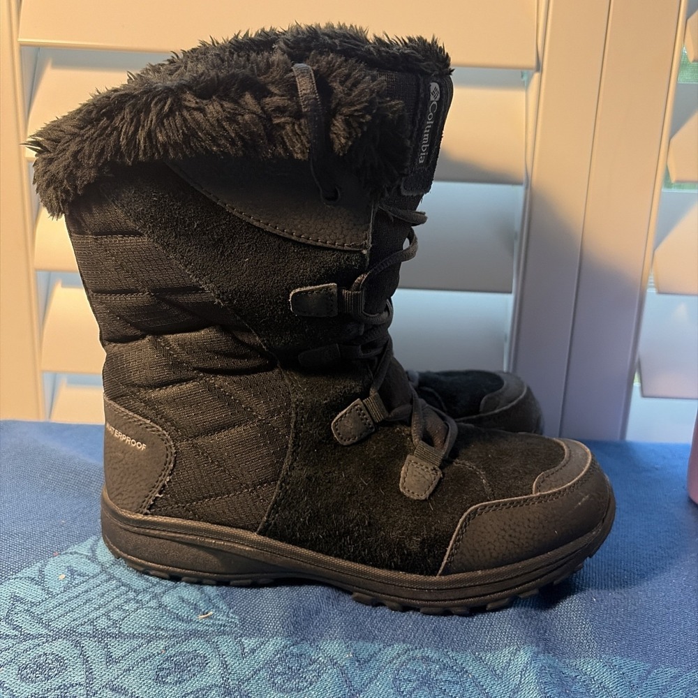 Columbia Womens Ice Maiden II Snow Boot Black Women's Size 7
